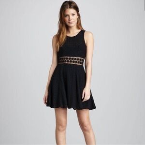 Free people crochet skater dress (black or white)